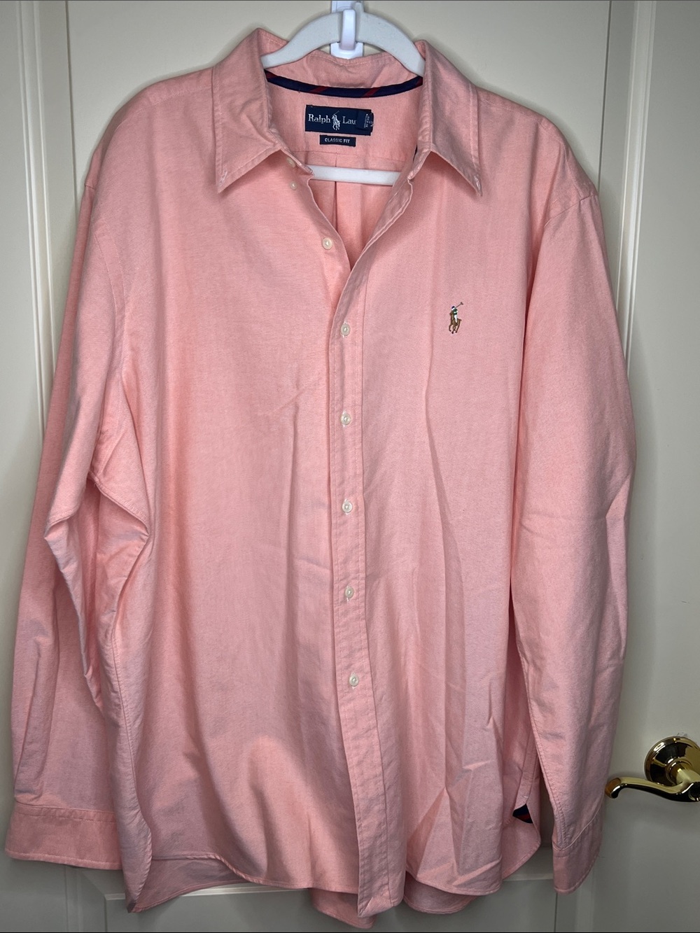 Polo by Ralph Lauren Men's Button-Down Oxford Shirt in Light Pink